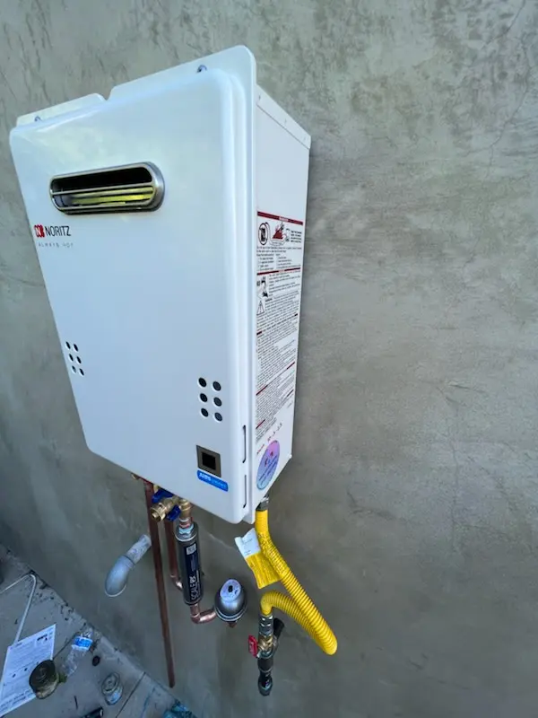 Tankless water heater installation for Meadowcreek homes